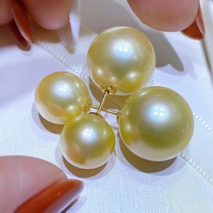 Nouvelles boucles d'oreilles en argent pur S925 pour filles avec perle blanche de 9-10 mm, design nœud papillon féminin - Product Image 3