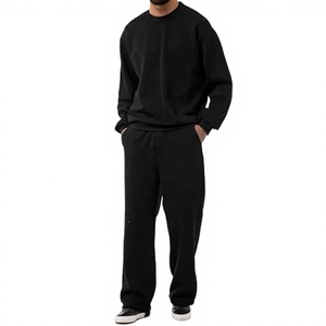 Men's Fitness Tracksuit Set Breathable <b>Zip</b> <b>Up</b> <b>Jacket</b> with Matching Pants for Sports Running and Travel - Product Image 1