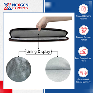 Special Offer on Standard Quality Dust-Proof PU <b>Leather</b> Laptop Sleeve Document <b>Bag</b> Briefcase for Office Work Use at Low Cost - Product Image 3