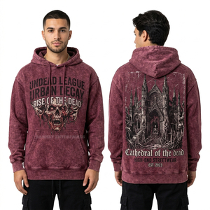 Sudadera con Capucha Personalizada con Estampado Completo, Azul, para Hombre, Estilo Urbano, Diseño Gráfico de Limpiaparabrisas Zombi, Ilustración de Paisaje Urbano - Product Image 5