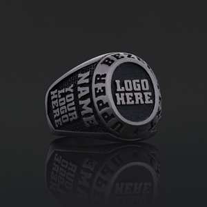 Anillo de Graduación Universitario BOJ MCollege Ring 030 Personalizado en Plata con Diamantes, Unisex, Certificado por GIA, Micro, Bajo Precio - Product Image 2