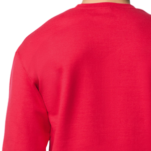 เสื้อสเวตเชิ้ตผู้ชายสีแดง คอกลม บุขนด้านใน ระบายอากาศ กันลม แห้งเร็ว แขนยาว สวมใส่สบาย ผลิตจากผ้าโพลีเอสเตอร์/คอตตอนผสม เนื้อนุ่ม อุ่น - Product Image 4
