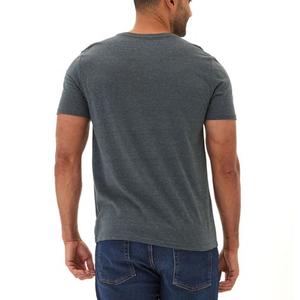 Camisetas de Cuello en V Casuales de Corte Ajustado de Lona de Algodón, Manga Regular para Hombre, Estilo Urbano, Ecológicas, de Secado Rápido, Transpirables, de Color Sólido, 210g - Product Image 2