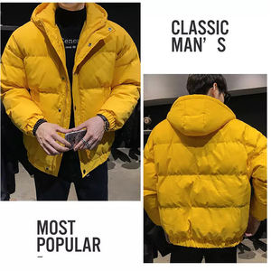 OEM Custom Logo Winter New Men Bread Suit Oversize <b>Bubble</b> <b>Coat</b> Down Puffer Jacket With Buttons - Product Image 6
