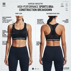 Soutien-gorge de sport sans couture pour femme avec tissu extensible, ajustement confortable, logo personnalisé et fabrication d'articles de sport haut de gamme - Product Image 2