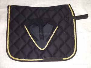 Soft breathable English saddle <b>pad</b> constructed with durable quilted layers ensuring <b>cooling</b> airflow consistent saddle <b>pad</b> - Product Image 4