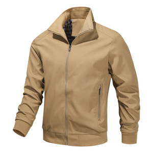 Chaqueta de Cuero para Hombre, Talla Grande, Color Verde Oscuro, Transpirable, Resistente al Viento, Estilo Otoñal, Manga Larga - Product Image 3