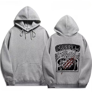 Sudadera con Capucha de Forro Polar Negra Personalizada para Hombre con Estampado Gráfico en la Espalda y Bolsillo, Venta al por Mayor, Sudadera con Capucha Oversize - Product Image 4
