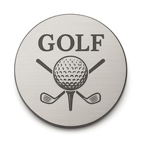 Marqueur de balle de golf en laiton, bords facettés, 25 mm, design personnalisé, portable et étanche pour le golf