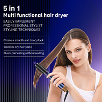 1400W 6 en 1 Accessoires pour cheveux Fer à friser automatique avec étui de rangement Lissage des cheveux Volumateur Styling Sèche-cheveux Brosse