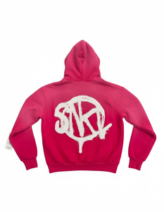 Sudadera con capucha para hombre, diseño personalizado de fabricante profesional, con estampado DTG y parches desgastados, 400 g/m², 100 % algodón polar. - Product Image 4