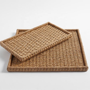 Bandeja de café trenzada natural tejida a mano, decoración de mesa, venta al por mayor, precio barato, alta calidad de Vietnam - Product Image 1