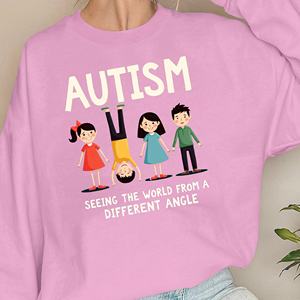 Sudaderas con estampado de ángulo de Autismo para mujer, tejido de punto informal para personas autistas - Product Image 3