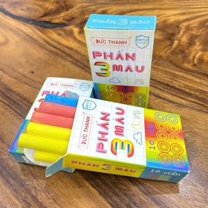 ชอล์กสีสำหรับกระดานดำโรงเรียนเด็ก OEM ปลอดฝุ่น สีสันสดใส จากเวียดนาม - Product Image 4