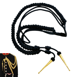 Aiguillette profesional personalizable de doble cordón metálico con punta doble de alambre dorado - Product Image 4