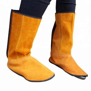 Calzado de Soldadura de Cuero Dividido de Primera Calidad, Resistente a las Llamas, Protector de Pies para Soldador, Cubre Calzado de Trabajo de Cuero - Product Image 1