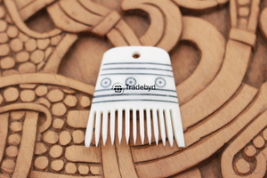 Peine de Cabello de Hueso Tradebyd, Herramienta de Peinado Natural Hecha a Mano, Desenredador de Cabello Suave para Uso en Salón y en Casa - Product Image 4