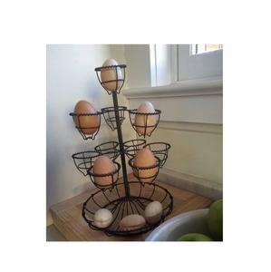 Support à œufs en métal de qualité supérieure pour comptoir de cuisine, rangement au réfrigérateur et organisation sécurisée des œufs frais - Product Image 1