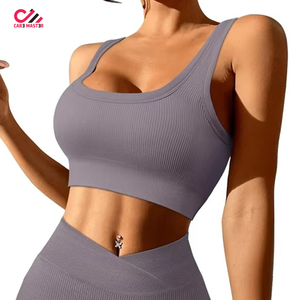High Waist Elastic Women Booty Shorts <b>Sets</b> Casual Custom Logo Women's Sports Bra and Short <b>Sets</b> <b>White</b> Color Polyester Yoga <b>Sets</b> - Product Image 3