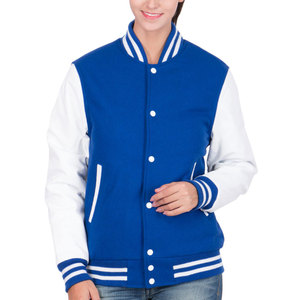 Veste universitaire pour femme sur mesure, coupe classique, nouvelle mode, best-seller, veste universitaire pour femme avec manches en cuir personnalisées - Product Image 1
