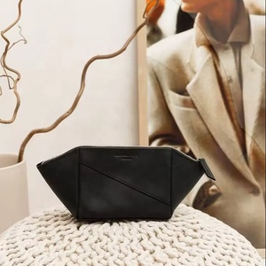 Leather Waterproof Portable Travel Storage <b>Bag</b> <b>Cosmetic</b> Makeup for Women Travel Storage LCB-0033B - Product Image 1