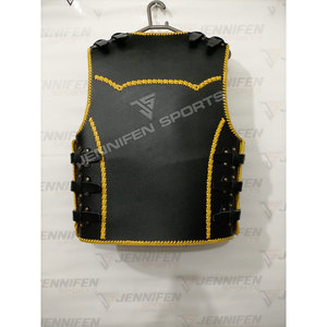 Men’s Classic Black <b>Leather</b> Biker Riding Vest Premium Motorcycle <b>Sleeveless</b> <b>Jacket</b> With Concealed Closure High Durability - Product Image 6