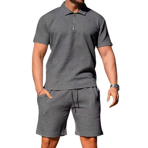Conjunto de dos piezas de ropa urbana para hombre, camiseta tipo polo de verano, fabricante de ropa urbana de alta calidad. - Product Image 5