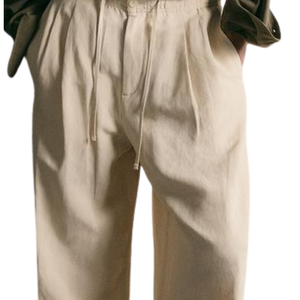 Pantalon décontracté pour homme coupe droite décontractée, taille élastique, ample, avec poches, personnalisable OEM, bas de tenue streetwear minimaliste - Product Image 6