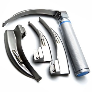 Premium Fiber <b>Optic</b> Laryngoscope Set LED Handle Stainless Steel Blades Machinery Professional Dental Use Customizable Medical - Product Image 1