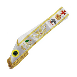 Écharpe de Cérémonie Premium Brodé pour Rite Écossais et Diplôme Maçonnique, pour Adultes et Remise de Diplôme Scolaire - Product Image 5