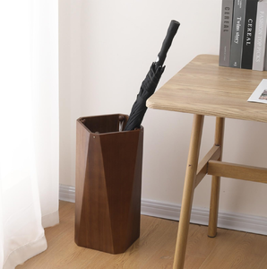 Porte-parapluies en bois d'acacia, support de rangement créatif pour parapluies en bois pour hall d'hôtel, intérieur - Product Image 5