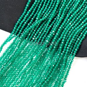 Natural Green Onyx Micro Faceted Round Beads 2MM Onyx Beads For Jewelry Making Wholesale Diamond Cut Faceted Loose Gemstone Bead - Product Image 6