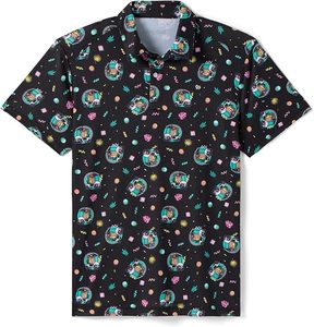 เสื้อโปโลชายลายธงชาติอเมริกัน พิมพ์ลายเต็มตัว แขนสั้น ปกคอพับ ระบายอากาศได้ดี ผลิตจากโพลีเอสเตอร์ เหมาะสำหรับเล่นกีฬา - Product Image 2
