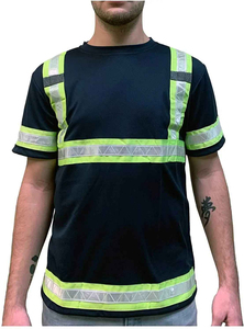 Chemise réfléchissante avec logo personnalisé, vêtements de travail haute visibilité pour les travailleurs de la construction, industriels, routiers et extérieurs, respirante - Product Image 4