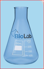 Frasco Erlenmeyer de Vidrio Azul, Frasco Cónico Graduado de 250 mL, Recipiente de Mezcla para Laboratorio - Product Image 6