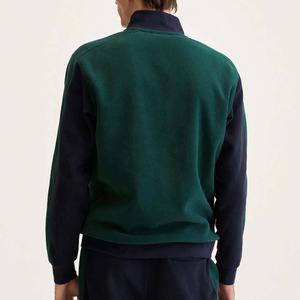 Sweat-shirts Homme Demi-Zip Col Montant en Tissu Léger avec Fermeture Éclair Contrastante Coupe Ample pour Activités de Plein Air – Vente en Gros OEM - Product Image 3