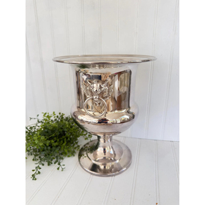 Antique Finish Metal <b>Ice</b> Bucket Silver Color Polished With Surface Ideal For Vintage Decor And Farmhouse Themed Outdoor Parties - Product Image 2