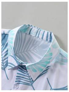 Conjunto de Camisa de Manga Corta con Estampado Isleño y Pantalones Cortos a Juego para Hombre, Estilo Casual, Colorido, para Vacaciones de Verano - Product Image 6
