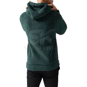 Sudadera con capucha de piel para hombre, fabricada en Pakistán, color granate, con logo impreso personalizado, estilo casual. - Product Image 3