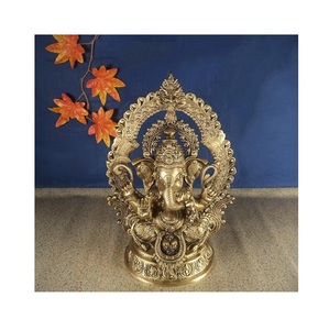 Estatua Religiosa Tradicional Hindú de Latón Vintage, Hecha a Mano, para Decoración de Hogar, Mandir, Sala de Oración y Adoración - Product Image 4