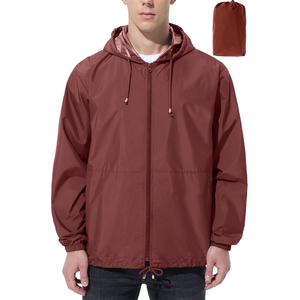 New Design <b>Light</b> Weight Rain <b>Jacket</b> High Quality Solid Color Zipper Closure Outdoor <b>Men</b> Waterproof Windbreaker <b>Jackets</b> - Product Image 3