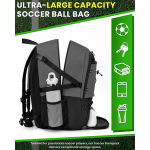 Custom Football Player <b>Backpacks</b> Soccer Training Bags Sports Team Gear OEM Pakistan Manufacturer Export Worldwide Supply - Product Image 5
