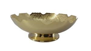 Bol de service plaqué or, article cadeau, bol au design unique, bol à fruits secs en or - Product Image 3