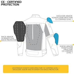 Veste de moto personnalisable pour hommes CE Armor imperméable et robuste avec logos personnalisés Vêtements de sport pour adultes - Product Image 3