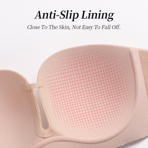 บราไร้สายสำหรับผู้หญิง ระบายอากาศได้ดี เรียบง่าย ไร้ตะเข็บ บราแบบ Bandeau ไม่เลื่อนหลุด ยกทรงแบบ Tube Top ไร้โครง มีตาข่าย - Product Image 6