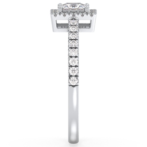 REYES 925 Sterling Silver Princess Cut 0.74 Carat Moissanite <b>Statement</b> <b>Ring</b> For Women Original Engagement Wedding Gift Jewelry - Product Image 4