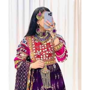 Vestidos Afganos Vintage a Precio Competitivo, Vestido Kuchi de Terciopelo, Superventas, en Colores Personalizados con Decoración de Encaje - Product Image 5