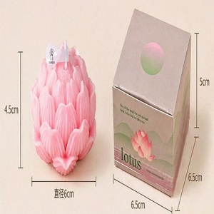 Bougie parfumée au beurre de lotus, faite à la main, aromathérapie florale, cire décorative, parfum d'ambiance romantique pour la maison, cadeau pour célébration de mariage - Product Image 2