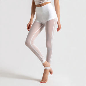 Leggings Transparentes de Malla Elástica 100% Poliéster/Algodón con Cintura Ajustable para Mujer, Pantalones de Malla Transparentes Ecológicos - Product Image 2