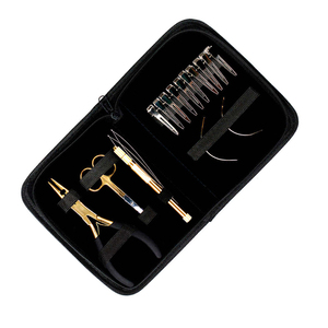 Kit de herramientas comerciales para extensiones de cabello Big Gold con alicates de instalación Microlink, aplicador de gancho, agujas de coser y mini tijeras - Product Image 5